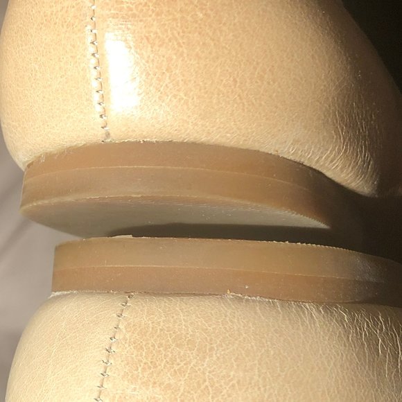 Fossil loafer peep toe leather shoes tan, 8.5 - Picture 7 of 8